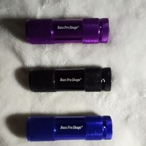 SET OF 3 Bass Pro Shops Trio Flashlight Set - Vibrant Colors